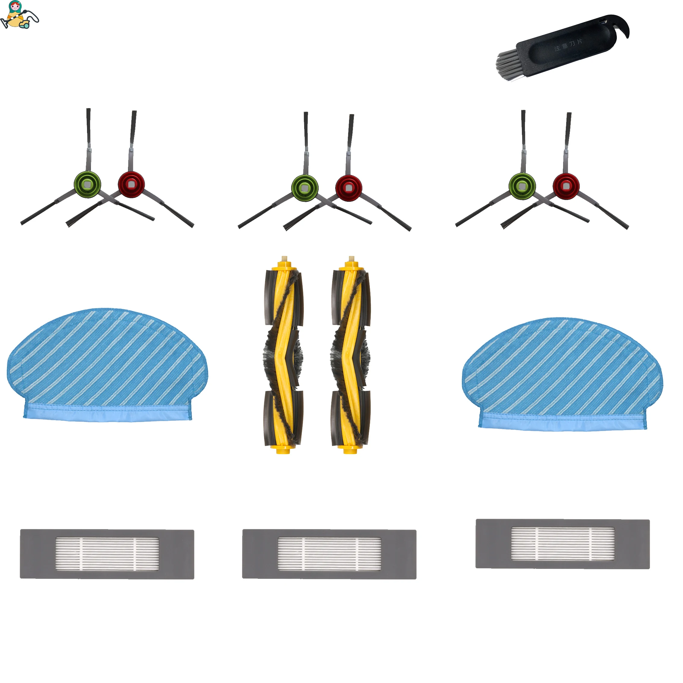 Тряпка для уборки, основная щетка, ролик, боковая щетка, HEPA фильтр Для Ecovacs Deebot Ozmo 920 950 Запчасти для роботизированного пылесоса