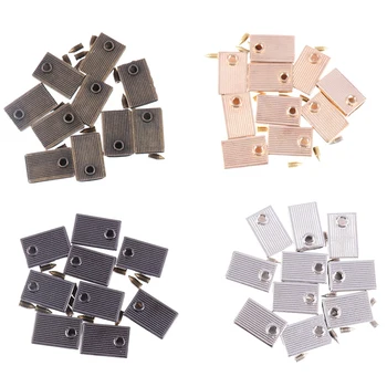

Tail Plug Head Tool Fastener with Screws Bag Accessories 2019 10pcs Leather Craft DIY Metal Zipper Tail Clips Buckle Stop