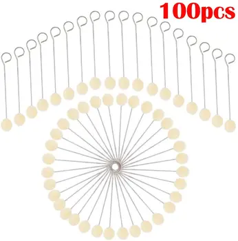 

LMDZ 100 Pieces Wool Daubers, Practical Ball Brush Set, Leather Dye Tool with Metal Handle for Leather Making, Leather Dying