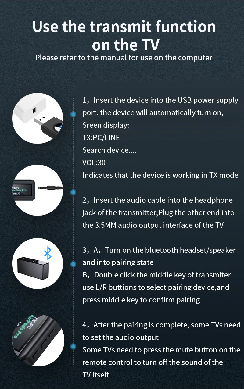 ОВБР Bluetooth аудио приемник передатчик 5 0 с OLED дисплеем 2 в 1 беспроводной мини