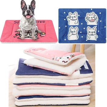 

Winter Dog Bed Blanket Pet Sleeping Bed Cover Mats Soft Fleece Warm Sofa Cushion Mattress For Small Large Dogs Cats Cama Perro