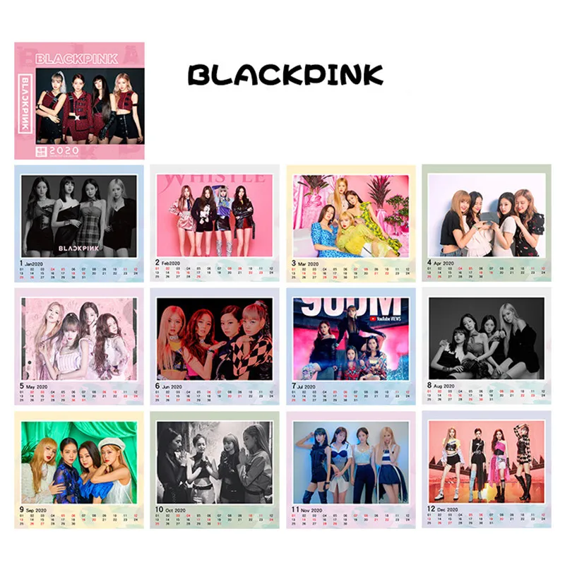 KPOP BlackPink альбом KILL THIS LOVE календарь Настольный Декор Лиза Роза Дженни JISOO FH34