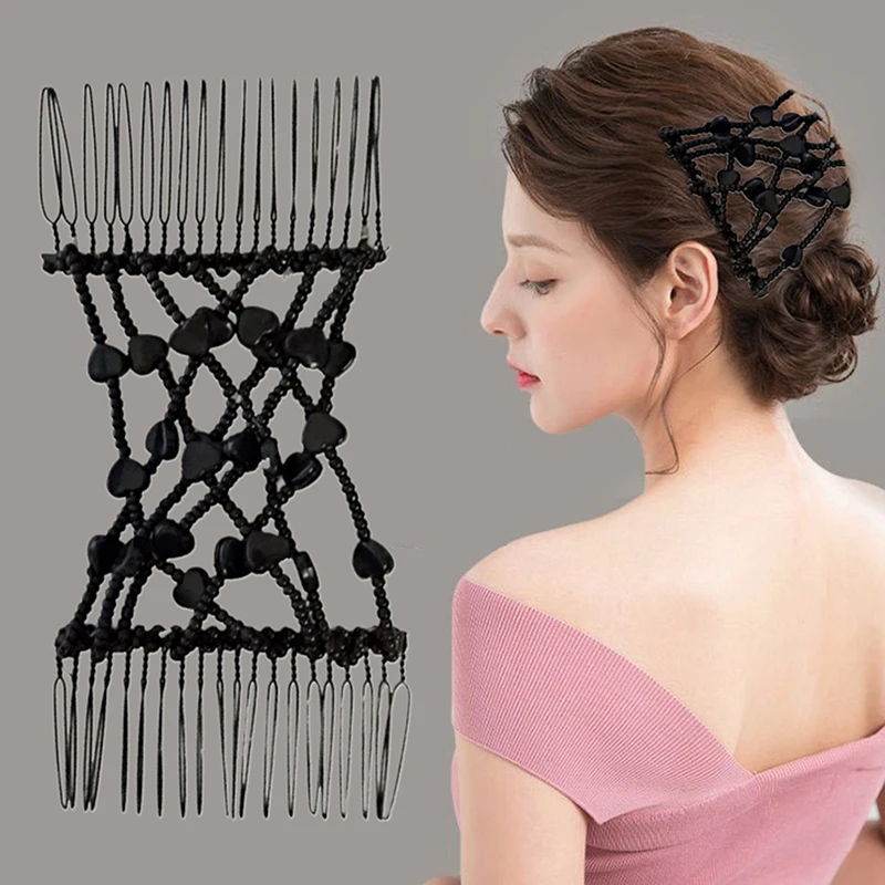 1PC Woman Elastic Magic DIY Vintage Fashion Headband Hair Maker Bun Hair Combs Hairpins Hair Accessories For Women