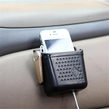 

Car Storage Box For Coin Card Mobile Phone Holder Auto Interior Supplies Sundries Bracket Soft PVC Car Organizer Box