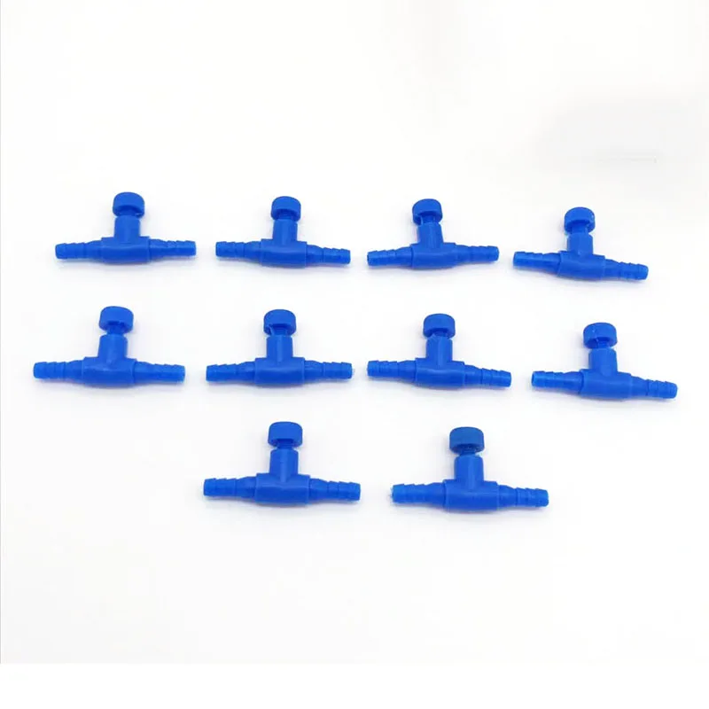 Blue 1 шт., 4 мм, воздушный регулирующий клапан для аквариума, 2/3 способов, воздушный насос для аквариума, коннектор для воздушного насоса, регулирующий клапан, Воздушная труба, трубка для аквариума - Цвет: Blue