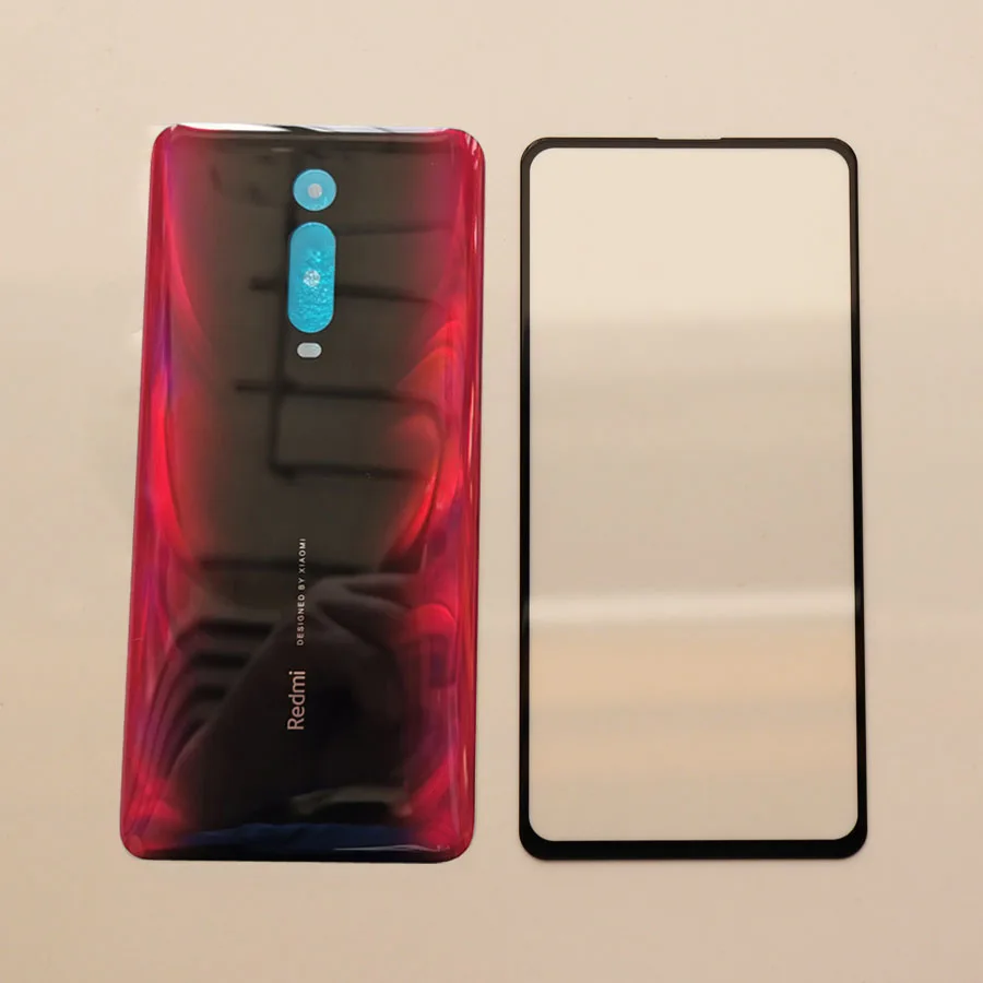 Для Xiaomi mi 9T mi 9T Red mi k20 Pro задний корпус батарея Задняя стеклянная крышка чехол+ Передний сенсорный экран внешняя стеклянная панель