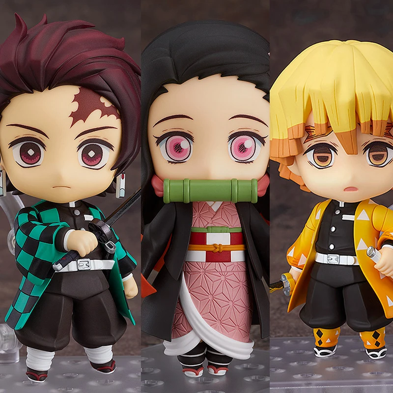 

3pcs/set Q.ver Kimetsu no Yaiba Nezuko Tanjirou Zenitsu PVC Action Figure 10cm Anime Demon Slayer Figurine Toys