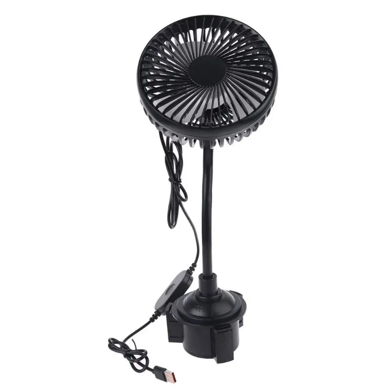 

Car Cup Holder USB Fan 5V Universal Adjustable Gooseneck Large Wind Three Speed Control Car USB Fan for SUV Truck Boat