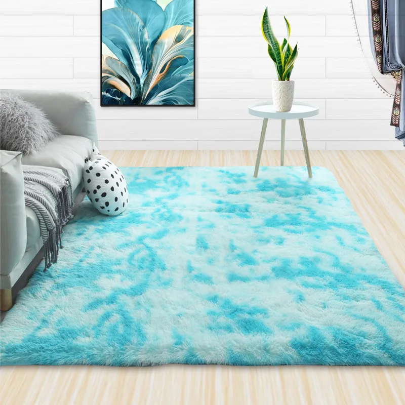Encryption thick carpet Bedroom plush bedside carpet living room coffee table mat gradient thick floor rug soft blanket