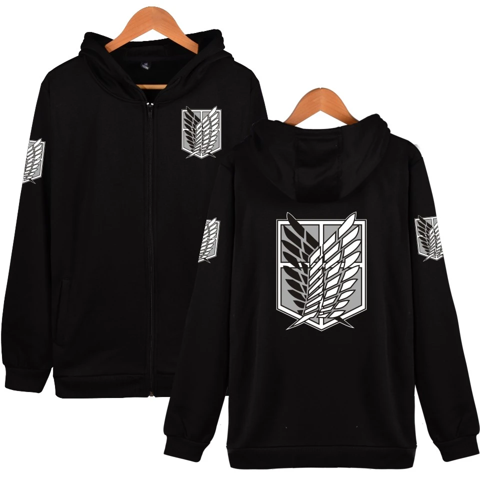 Anime Jackets Attack On Titan Zipper Hoodies Sweatshirts Coat Halloween Party Honor Hoodies Costume Legion Zipper Hoodies leather bomber jacket