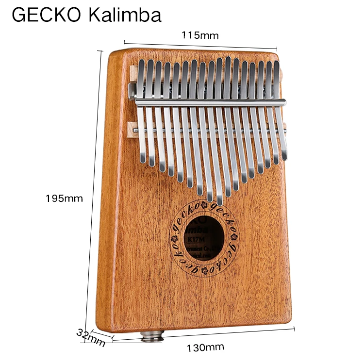 GECKO K17MEQ 17 клавиш Kalimba большой палец пианино Mbira перкуссионная клавиатура Marimba деревянные музыкальные инструменты с чехол для переноски