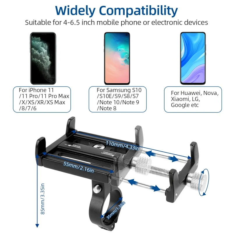 Мото rcycle алюминиевый держатель для телефона 4-6,5 дюймов велосипедный телефонный держатель мото крепление для телефона