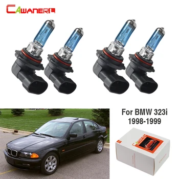 

Cawanerl 4 X 100W Car Headlight Halogen Bulb 4300K 12V Warm White Car Light Headlamp High Low Beam For BMW 323i 1998 1999