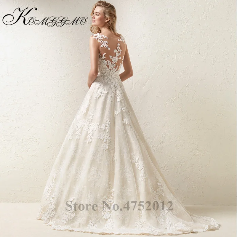 Принцесса с аппликацией из кружева и Тюля Свадебное бальное платье vestidos De Novia 2019 Новое поступление свадебное платье без рукавов