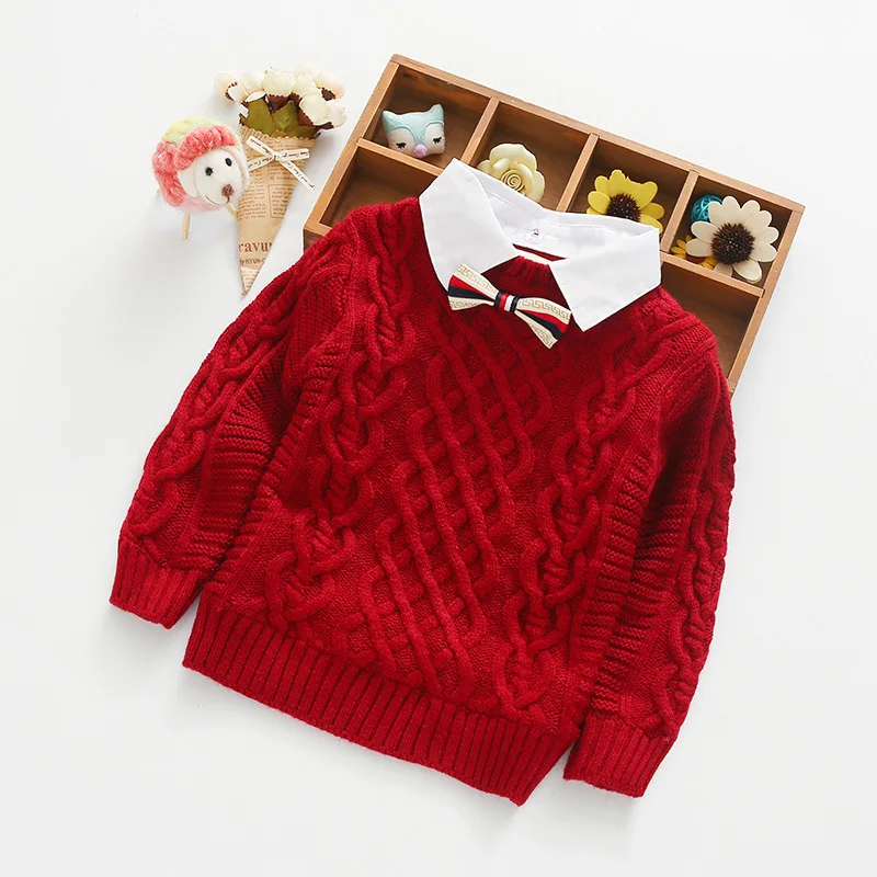 Г. Детские свитера для девочек; осенне-зимний Однотонный свитер для маленьких мальчиков и девочек; вязаная теплая одежда с длинными рукавами для детей - Цвет: MY001-2