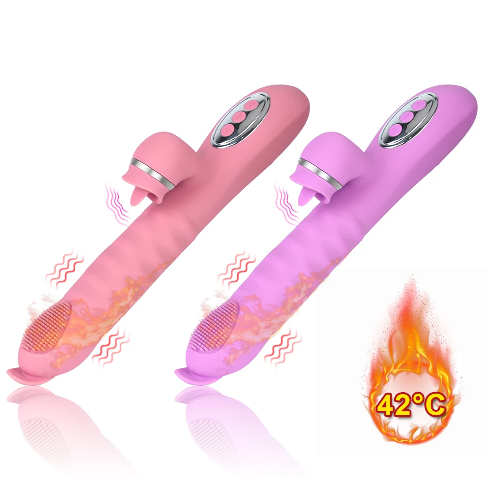 Vibrator Realistische Dildos G Spot Stimulator Heizung Stoßen Teleskop Kaninchen Vibrator Erwachsene Spielzeug für Wom_voghion.com