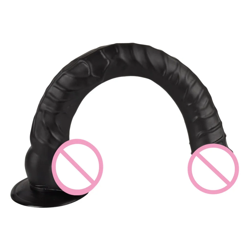 410*40mm Long Realistic Horse Dildo Super Soft Anal Dildos With Suction Cup  Strapon Big Black Animal Penis Sex Toys For Women