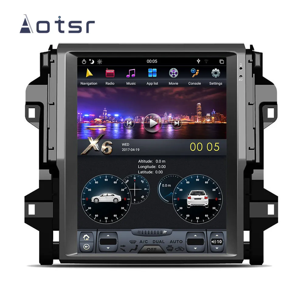 Excellent Android 8.1 Tesla style 12.1" Car GPS DVD Radio player Navigation For Toyota Fortuner 2016-2018 Auto stereo player unit Satnav 6