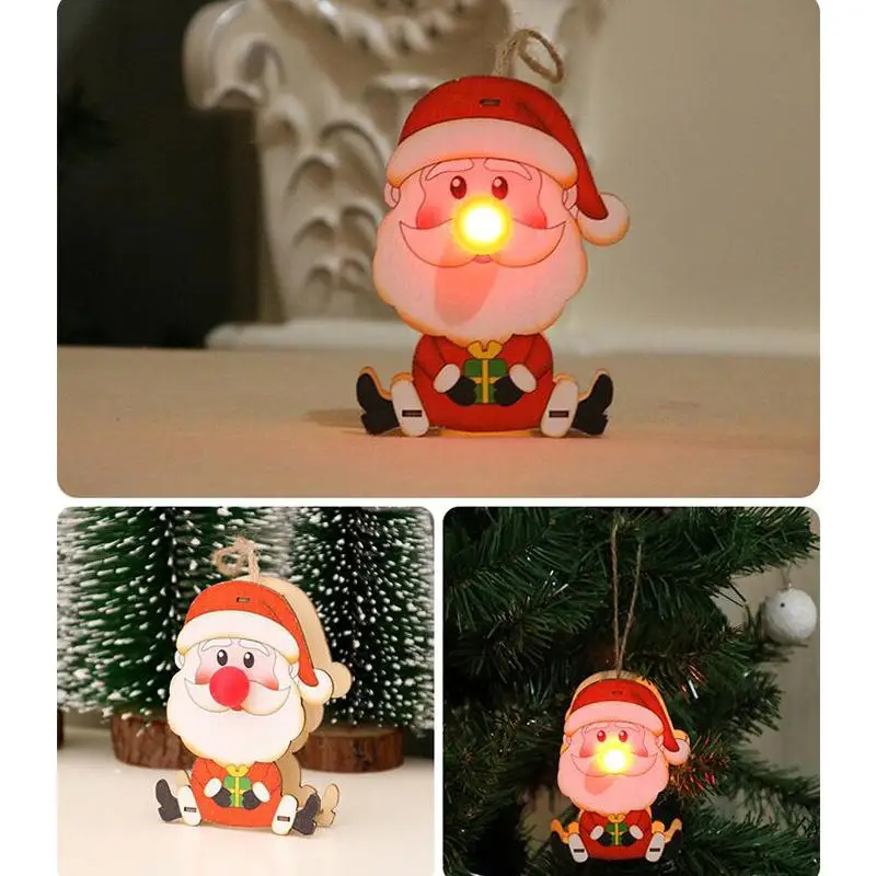 GloryStar Рождественский Декор деревянные Рождественские Подвески DIY поделки