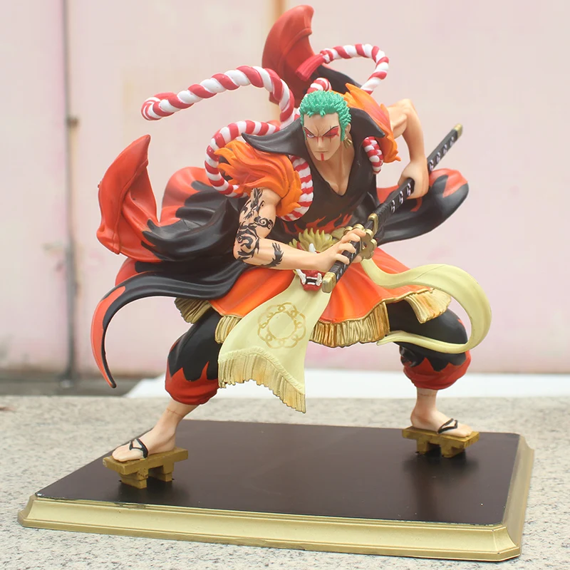 

24cm Anime One Piece GK Roronoa Zoro Kabuki version PVC Action Figure Collectible Model Toys