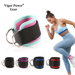 1Pcs Cable Ankle Straps For Cable Machines Leg Exercises Double D-Ring Ankle Cuffs For Gym Workouts Glutes Legs Strength