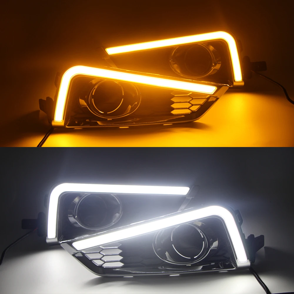 Автомобильная проблесковая 1 комплект Светодиодный дневной светильник LED DRL с