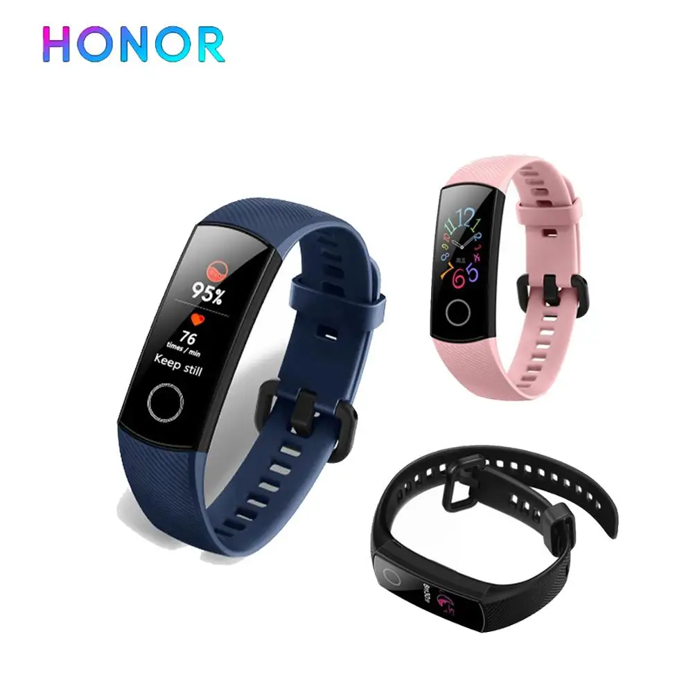 Huawei Honor band 5, смарт-браслет, глобальная версия, кровяный кислород, Смарт-часы AMOLED, сердцебиение, бешеный, ftness, трекер сна, несколько лангов