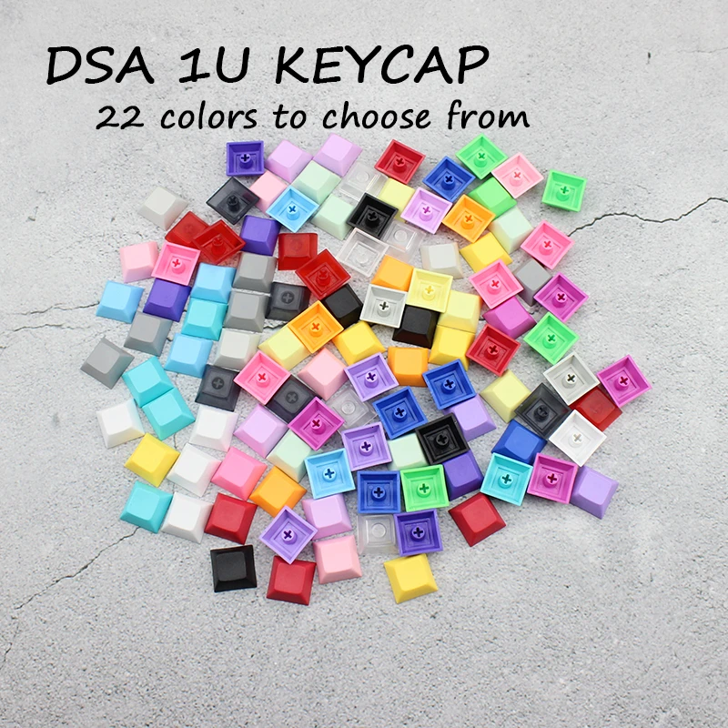 PBT чистые 1U клавиши DSA колпачки для клавиш смешанный цвет Cherry MX пользовательский