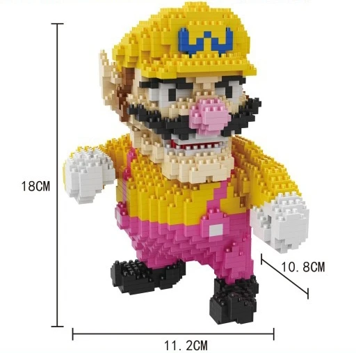 Best 2200pcs 21822 Etc Cartoon Action Figure Koopa King Anime Diamond Blocks DIY Building Toys for Kids Gifts Brinquedos Children