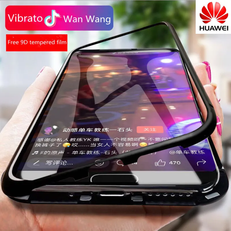 Hawei p30 lite case Magnetic Adsorption Metal Case for P Smart 2019 Nova 2i 3 3i 4 4E 5i 5pro Metal frame transparent protective Hawei p30 lite case Magnetic Adsorption Metal Case for P Smart 2019 Nova 2i 3 3i 4 4E 5i 5pro Metal frame transparent protective