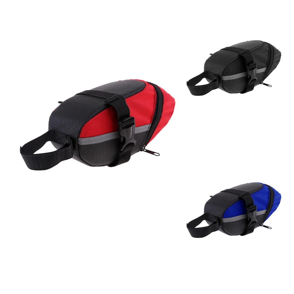 Cycling Saddle Bag,Bike Tail Rear Pouch, Outdoor Cycling Mountain Bike Seat Saddle Bag, Bicycle Back Strap-On Seat Storage Bag