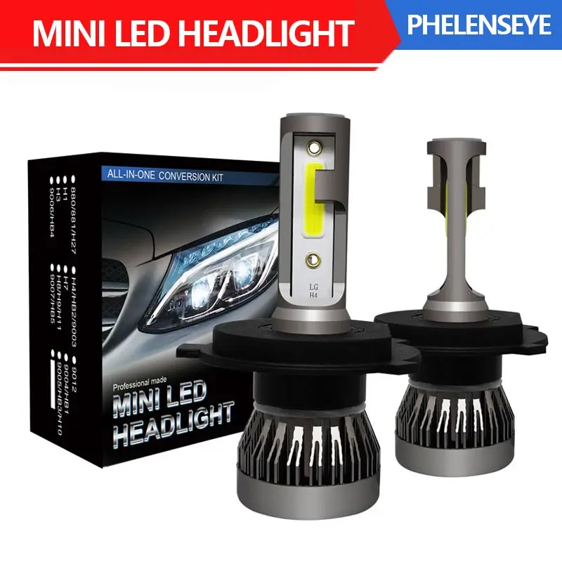 H4/9003/HB2 Min Car headlight H7 LED Bulbs H1 H8 H11 Headlamps Kit 9005 HB3 9006 HB4 6000k Fog light 12V Lamp 36W 8000LM | Автомобили и
