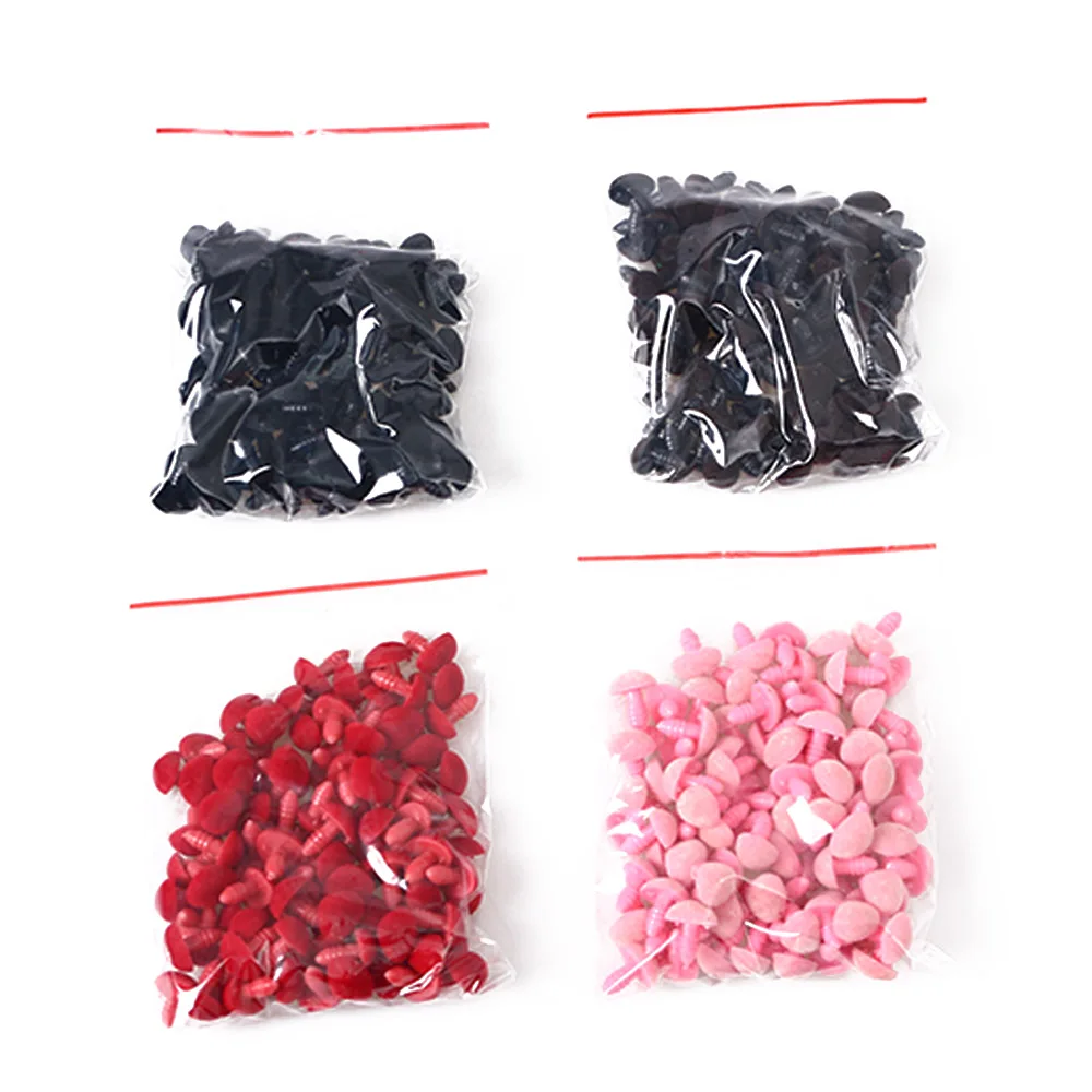 10/100PCS Plastic Triangle Noses Velvet Nose Doll Craft Button Bear Plush Toys Animal DIY Making Dolls Safety Nose Accessorie 6