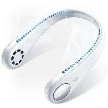 

M6 Abs + Pc Leafless Usb Hanging Neck Lazy Small Fan Charging Portable Student Mute Small Electric Fan