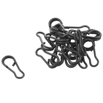 

50pcs Matte Black Multi Clips Carp Fishing Tackle Quick Change Clips Rigs Swivels Leads Links 1.2cm/0.34in