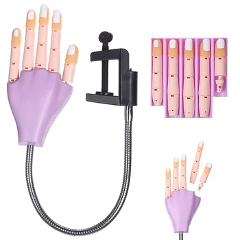

Removable Practicing Hand Professional Training Hand Manicure False Hand Finger Adjustable Model Hand Nail Art Manicure Tool