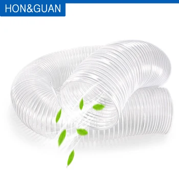 

4''~6'' 2M Flexible Air Ducting Ventilation Hose Transparent Watertight High Pressure PVC Steel Hose for Liquid Industrial Tube