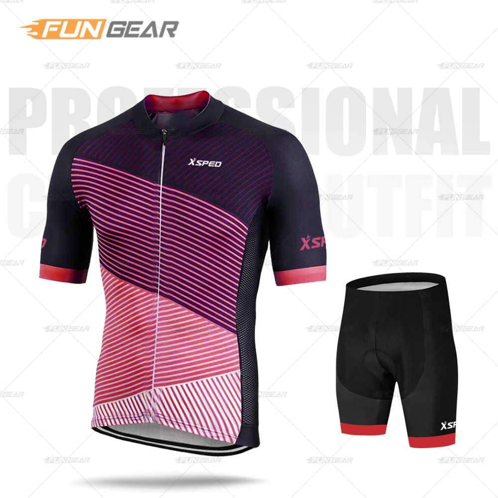 Normal Cycling Set Мужская одежда для велоспорта, летний комплект из Джерси с коротким рукавом, одежда для шоссейного велосипеда, Триатлон, облегающий костюм, велосипедная рубашка, костюм, Ropa De Hombre - Цвет: Normal Cycling Set