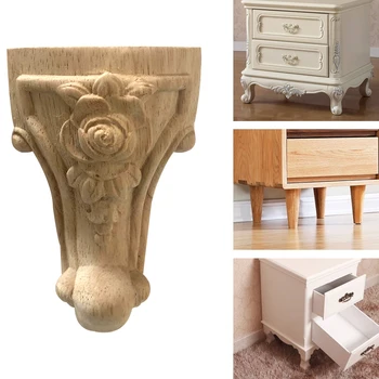 

Tea Table Cabinet Sofa European Style Craft Anti Scratch Home Accessories Wood Carving Furniture Legs Replacement Stand