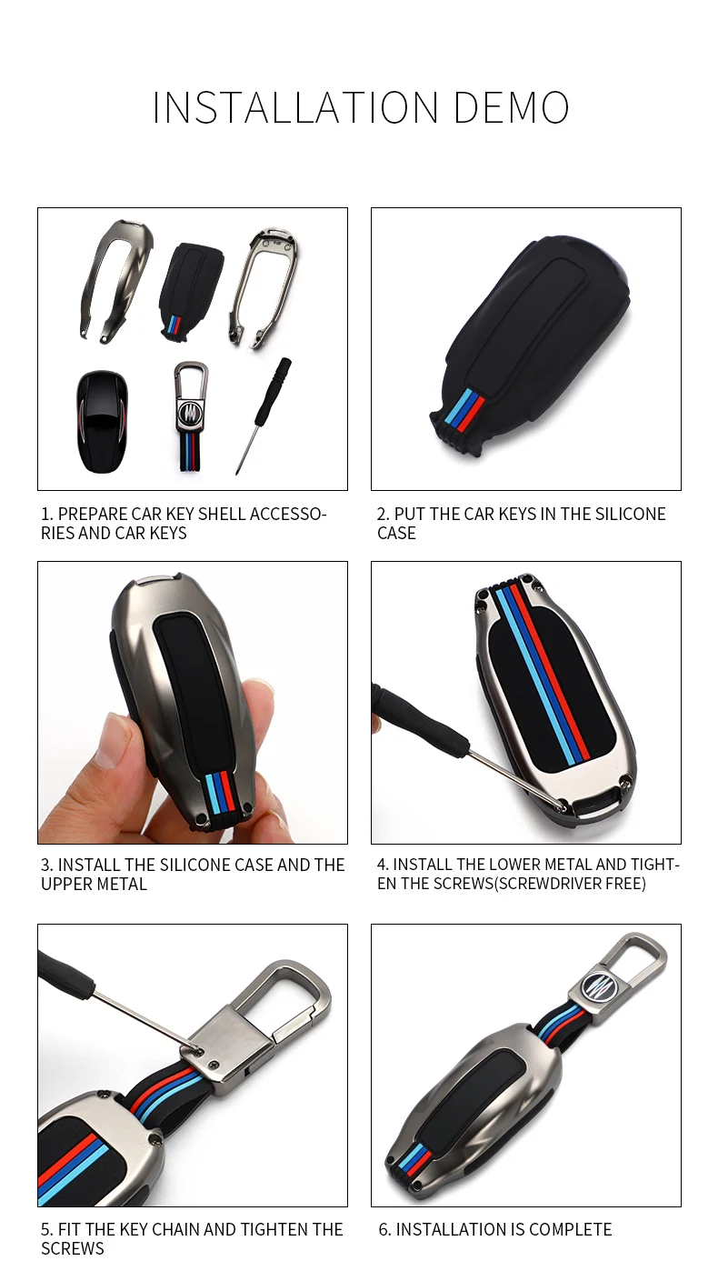 Chiave a distanza per auto in lega di zinco proteggi Cover Shell portachiavi portachiavi per Tesla Model S Model 3 Model X Key protector fit Accessories 21 Chiave a distanza per auto in lega di zinco proteggi Cover Shell portachiavi portachiavi per Tesla Model S Model 3 Model X Key protector fit Accessories - H099ba3f247ce4f948c1fdd38993a00c69