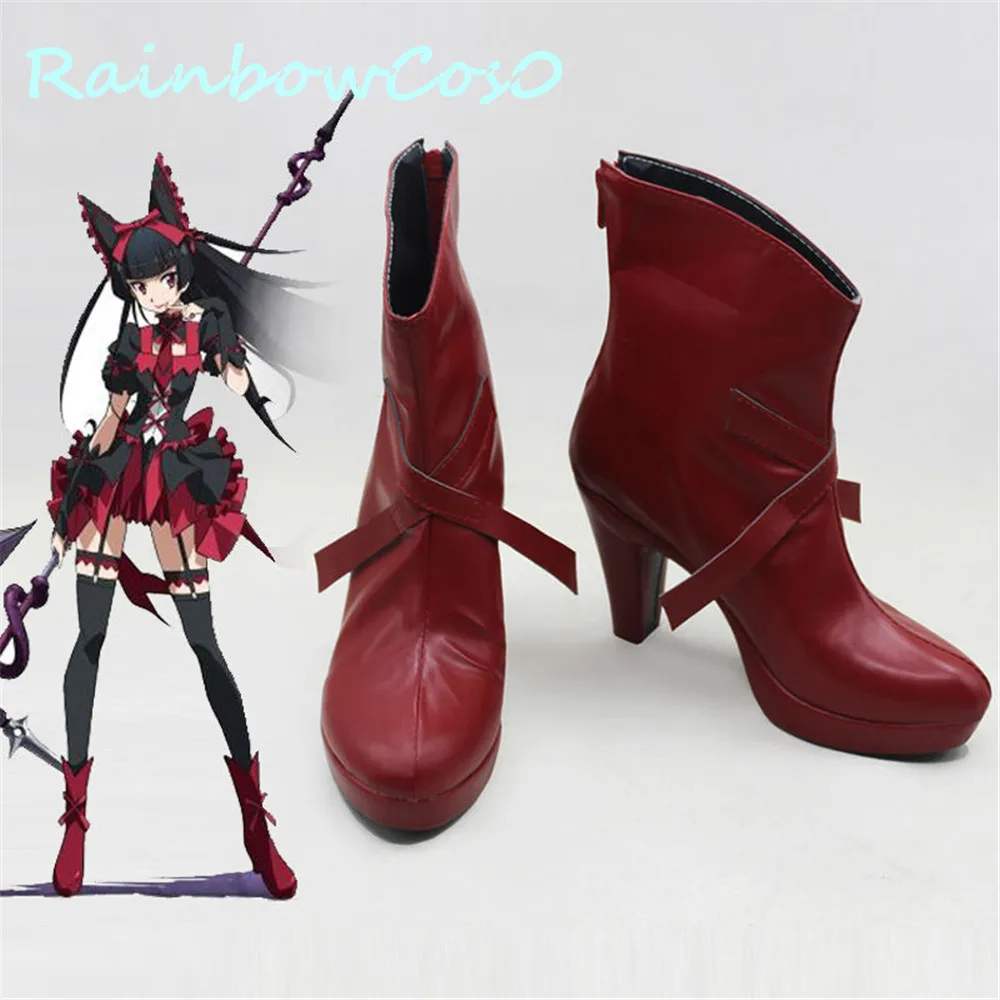 Обувь для косплея RainbowCos0 ворота Jieitai Kano Chi nite Kaku Tatakaeri Rory Mercury сапоги игра аниме