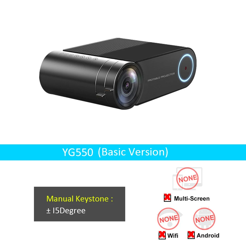 yaber projector VCHIP YG550 4k Projector Mini proyector Protable For Home Theater Supports 1080P WiFi LED HDMI Media Player Christmas giftsGift new projector Projectors