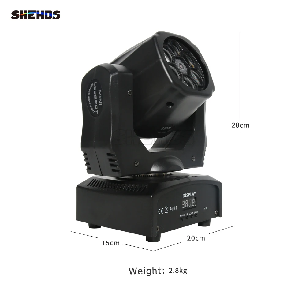 SHEHDS LED Beam + Wash 6x15W RGBW Bees Eyes Light for DJ Club Patry KTV Concert Multiple DMX Modes Lighting Equipment led light led stage light mini led stage light