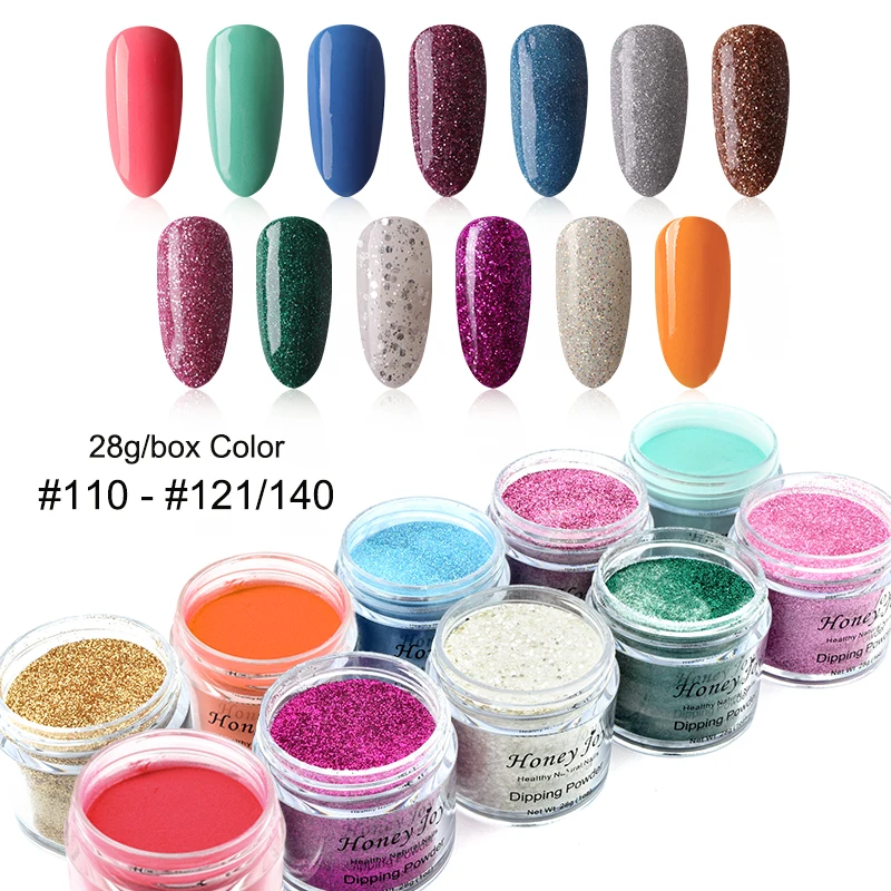 

Very Fine Shine Glitter Colors 28g/Box Dipping Powder No Lamp Cure Nails Dip Powder Gel Nail Salon Effect Natural Dry #110-121