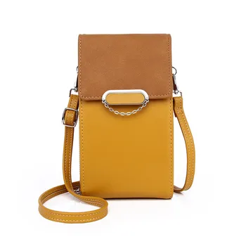 

Long Phone Purse Women Bag Wild Shoulder Bag Leather Stitching Multifunction Ladies Crossbody Bag Coin Card Wallet Messenger Bag