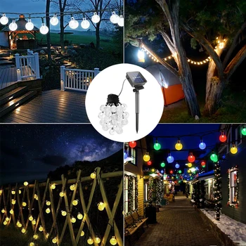 

Solar Fairy String Lights Waterproof Outdoor Spotlight Lawn Light Star Led Bulb Decoration Garden Landscape Lighting Street Lamp