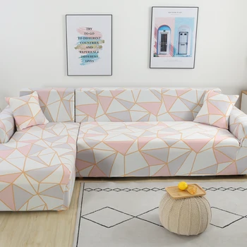 

Loveseat 1/2/3/4 Seater L-shape Corner Sofa Slipcovers Printed Elastic Stretch Sectional Couch Sofa Cover funda sofa chaise