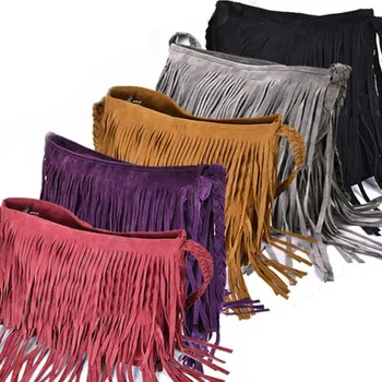 

Women Luxury Large Capacity Crossbody Bag 2020 Ins Matte Leather Velvet Woven Tassel Shoulder Bag Diagonal Fashion Ladies Bag