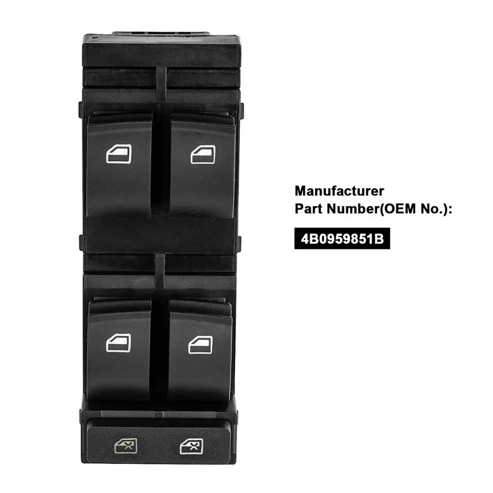 Переключатель Стеклоподъемника YAOPEI OEM 4B0959851B для Audi A3 A6 C5 RS6 S6 Allroad 1998 2004|Датчик
