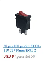 10 шт. 20 шт. KCD4 31*25 мм DPST 4PIN 16A/250 в красный/зеленый Кнопка ВКЛ/ВЫКЛ положение оснастки лодка кулисный переключатель медные ножки